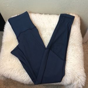 Lululemon Navy Hi Rise Mesh Full Length Leggings